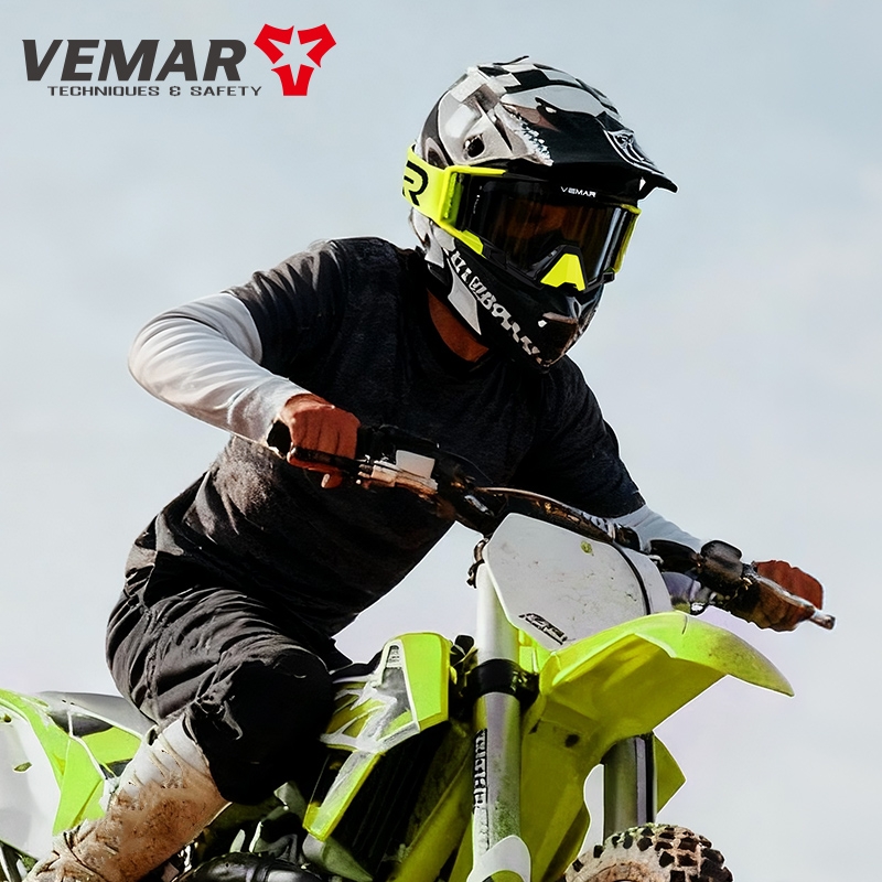 Mountain Biking Helmet Full Face - VEMAR Men Women High-quality Motorcycle Goggles