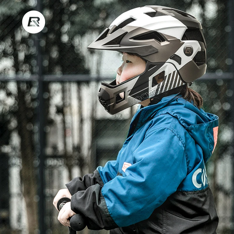 Mountain Biking Helmet Full Face - ROCKBROS Kids Detachable Full Face Bike