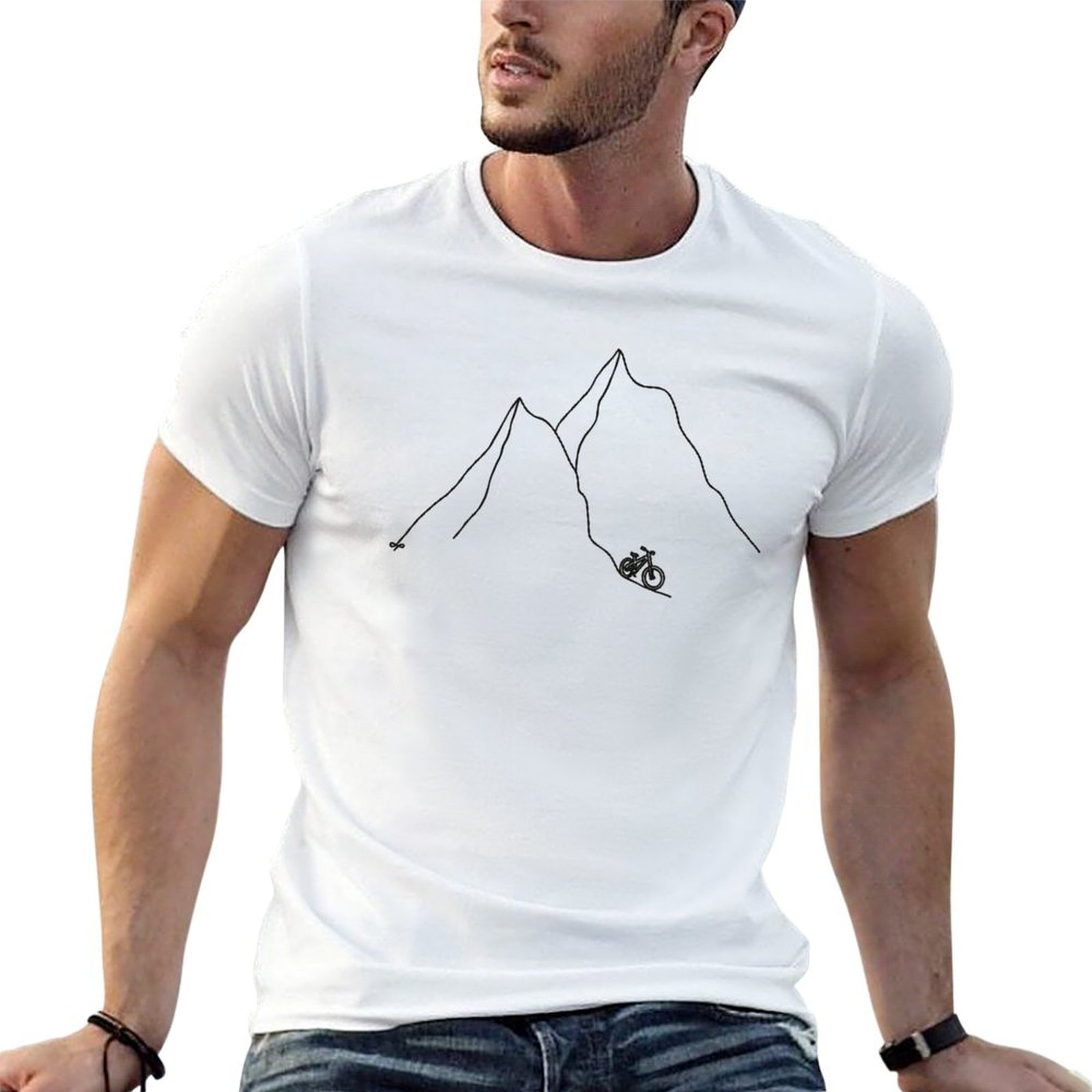 Mountain Biking Holidays - Mountain Bike (black design) T-Shirt Holiday