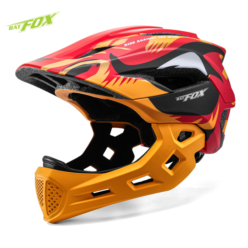 BATFOX Kids Full Face Bike Hel - Mountain Biking Helmet Full Face ulasan dan harga