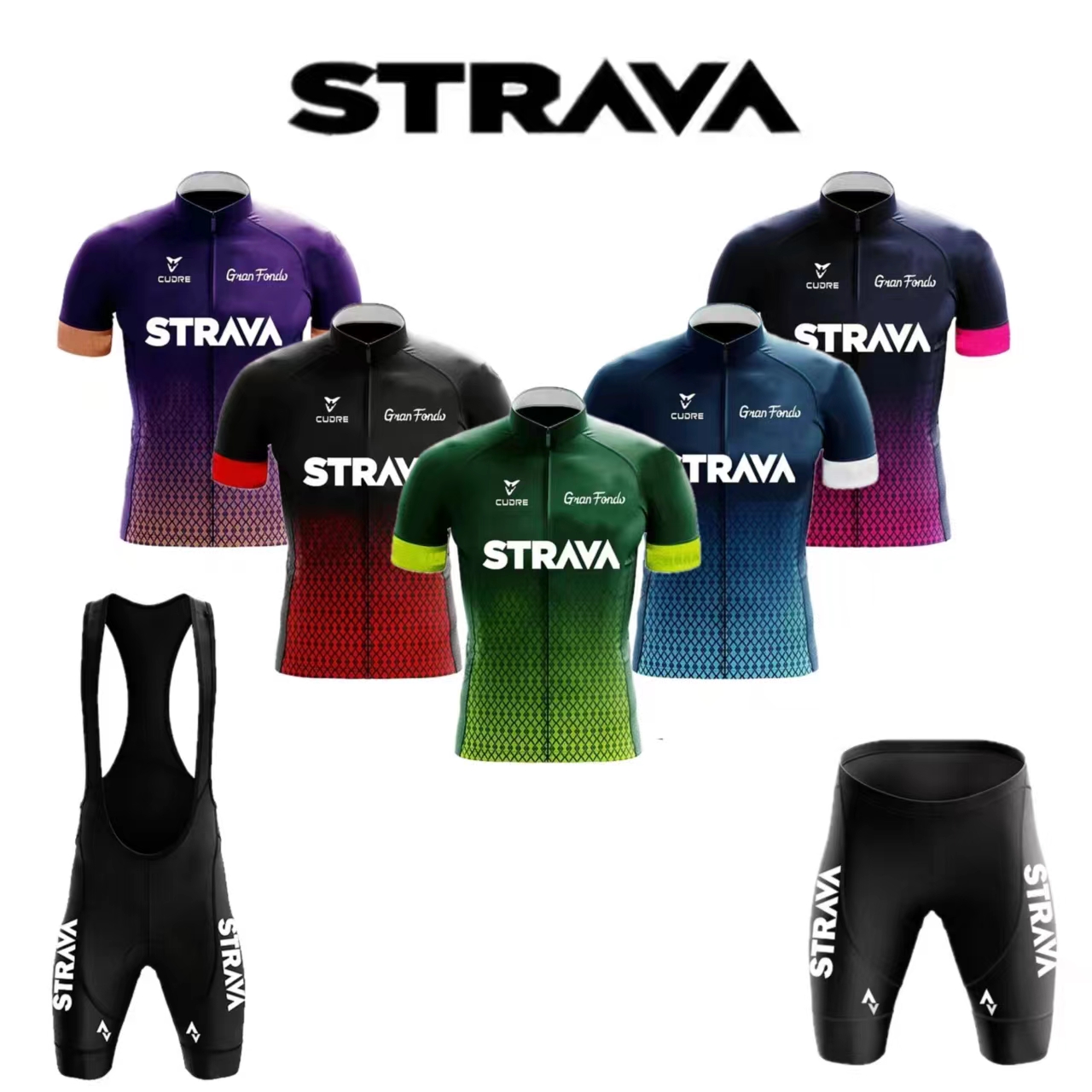 Strava Jersey Set Men's Bib Sh - Mountain Biking Overalls ulasan dan harga