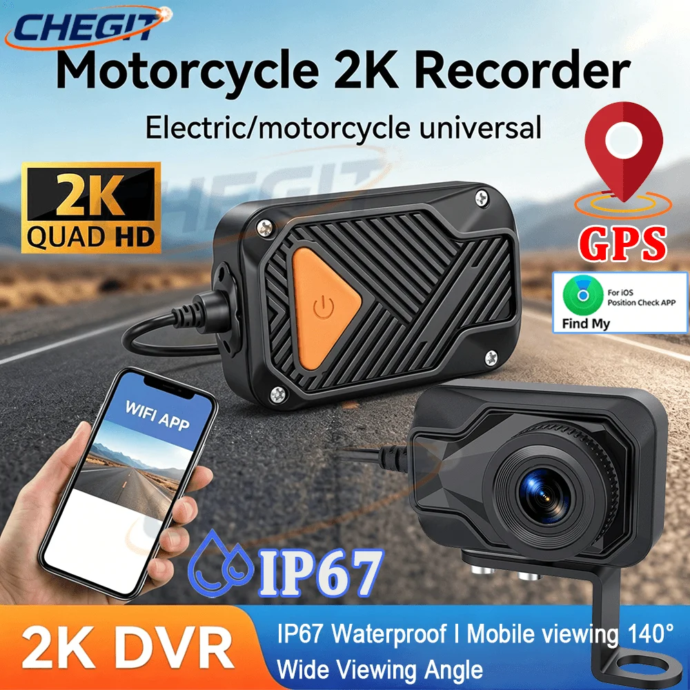 Motorcycle DVR 2K HD WiFi & AP - Mountain Biking App ulasan dan harga