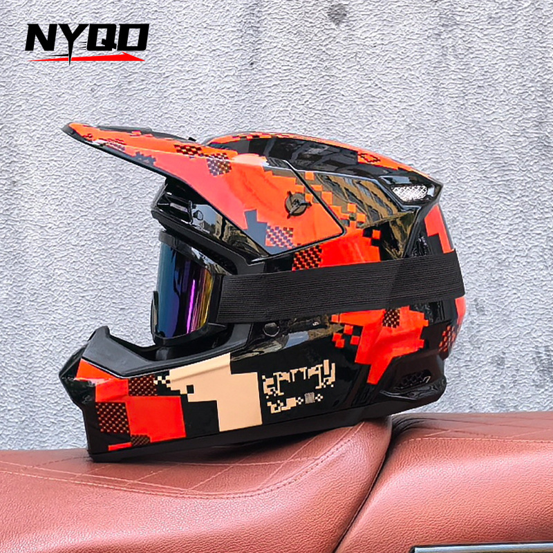 Orz Off-Road Three-Piece Helme - Mountain Biking Helmet Full Face ulasan dan harga