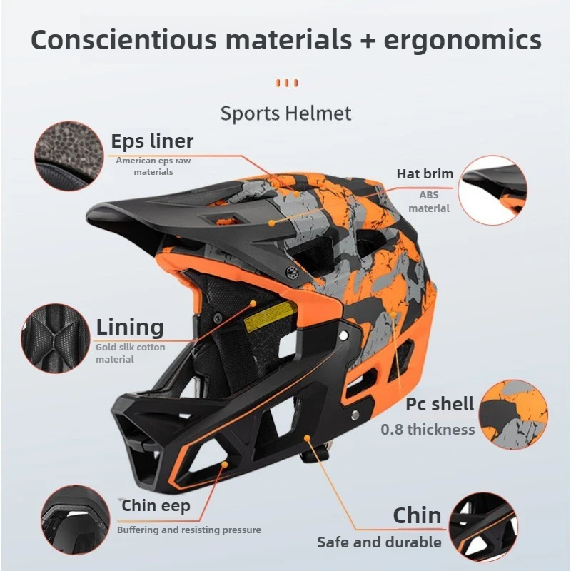 New Adult Full Face Mountain B - Mountain Biking Helmet Full Face ulasan dan harga